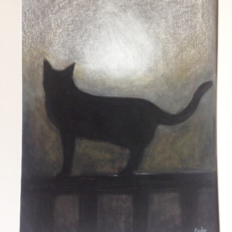 Katt i oljepastell