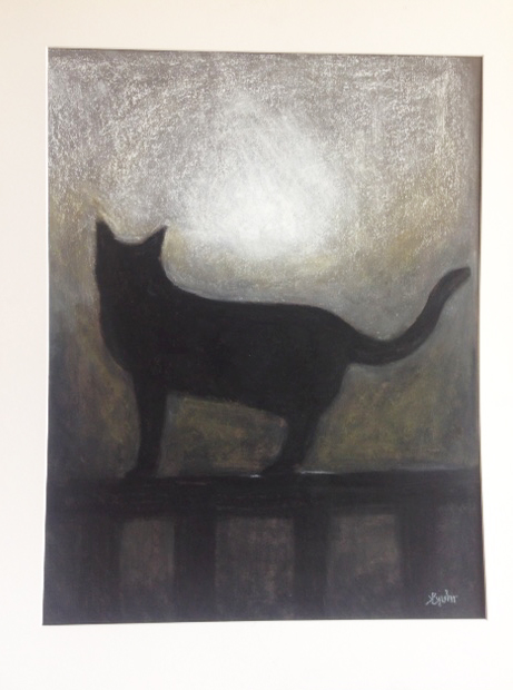 Katt i oljepastell